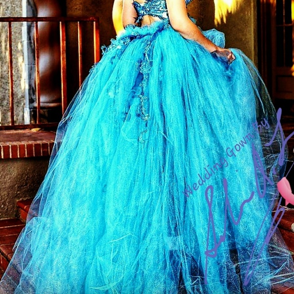 PRISCILLA Turquoise Wedding Ballgown Set